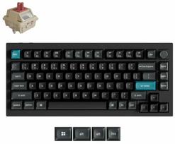 Belaidė kompiuterio klaviatūra Keychron Q1 Ultra 8K Q1U-M1 Keychron Silk POM Red, EN, juoda sp.
