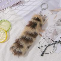 Fox Tail Keychain Fluffy Plush Irregular Animal Tail Car Keychain Soft Pendant For Backpack Party Accessories A2