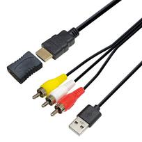 SEIWA HDMI Conversion Cable to RCA 3 Color Terminal (Red, 2.0 m juoda