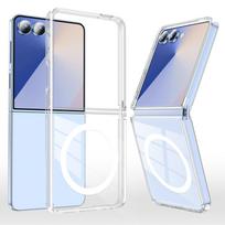 For Sam Galaxy Z Flip7 Transparent 2-in-1 Magnetic Phone Case Samsung Z Flip6 Z FLIP7