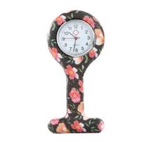 Nurse Round Dial Watch Electroplating Stylish Numerals Silicone Nurses Brooch Watch for Hospital #12