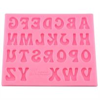 Pink Alphabet Fondant Mold Flexible Silicone DIY Cake Mold DIY Chocolate Candy Mold  Baking rožinė