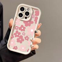Pink flower for iPhone17ProMax phone case 16 Apple 17 matte 14/15 premium 13 fine holes apple 15 balta
