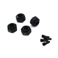 Premium 4pcs Hex Wheel Hubs For Trx-4 Traxxas 110 Rc Crawler With Durable Design Black 6mm