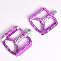 ENLEE KRSEC MTB Pedals, CNC Aluminum, High Strength, Wide Platform, Front Lock, Chromoly Axle Bicycle accessories violetinė
