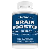 Didacat Brain Booster Supplement 120 Capsules Natural Memory, Focus and Clarity Support 120PCS