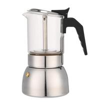 Luxury Italian Coffee Maker-Stainless Steel Moka Pot with, Stovetop Espresso Machine (4/6/9 Cup) Perfect Gift for Coffee Lovers