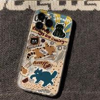 Lazy kitten applies to iPhone 13 mobile phone case iPhone16promax anti-drop 15 transparent 12 soft cute xs new Apple 7/8