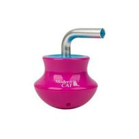 360° Rotation Automatic Laser Cat Toy USB Charging Anti-Collision Cat Tumbler Toy Infrared Laser Interactive Pet Toy rožinė raudona spalva