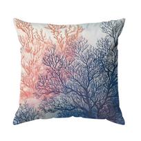 Coral Reef Pattern Decorative Cushions Pillowcase Polyester Cushion Cover Throw Pillow Sofa Decoration Pillowcover Home Decor Peach skin 18*18(CM)-1Pcs