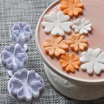 3 vnt / rinkinys raktažolės gėlių stūmoklio pjaustyklės Fondant pyrago dekoravimo kepimo įrankis