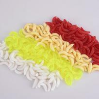 200 Pakuotės 2cm Minkštas žūklės masalas Kabliukai Kvapas kirminai Švyti krevetės Kabantys žuvies masalai Žvejybos masalas 10pcs įvairiaspalvis