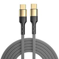 VAORLO 60W USB C į USB Type C, skirtas Samsung S20 įkrovimo kabelis 5A CC, skirtas MacBook iPad Pro Quick Charge 4.0 pilka spalva