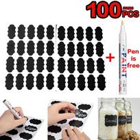 20/60/100 vnt Neperšlampama lenta Prieskonių uogienės stiklainis buteliuko etiketės Lenta Etikečių žymeklis Rašiklio etiketės Lipdukai 20pcs/1sheet & a pen