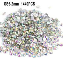 Kalnų krištolas Crystal Kalnų krištolas Akmenys ir Kristalai Strass Balta aplikacija SS6-2mm1440PCS