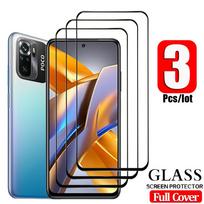 3 vnt/stal. viso ekrano dangtelis grūdinto stiklo apsauginė plėvelė, skirta XIAOMI POCO M5 M5s Redmi A1+ A1 POCO C40 X3 X4 M3 M4 Pro 5G X4 GT X3 NFC apsauginiam stiklui Xiaomi POCO F4 GT juoda