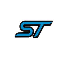 ST logotipo grotelių ženklelis 3D metalinis emblemos lipdukas, skirtas ST Line Fiesta Focus Edition automobiliui X KUGA Mondeo Ecosport priedai balta