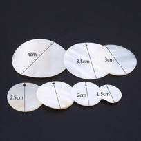 Natūralaus lukšto pakabukas Perlamutrinės kriauklės baltas apvalus pakabukas papuošalams gaminti „pasidaryk pats“ karolių auskarų priedas 30mm-20Pcs