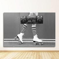 Sienų paveikslas Modernus svetainės dekoras Juodai baltas mados spaudinys Seksualus filmas Mergina Fotoaparatas Drobės tapyba Minimalistinis 21cm×30cm NoFrame gray
