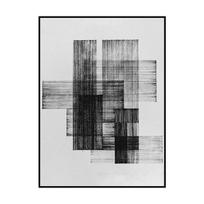 Juodos ir baltos spalvos abstrakčios sienų dekoracijos freska Šiaurės šalių minimalistinio stiliaus plakatų drobės tapyba moderniam namų verandos dekoravimui 21cm×30cm NoFrame gray