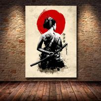 Be rėmelių Retro japonų samurajų personažų freskos plakatai Namų dekoravimas Drobės paveikslai Sienų paveikslai Vaikų kambario dekoras 21*30cm