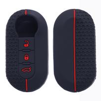 Silikoninis raktų dėklas nuotolinio valdymo pultelis Automobilio rakto dangtelis Peugeot Boxer Citroen džemperiui Fiat 500 Panda Ducato 500L Punto Lancia Musa juoda