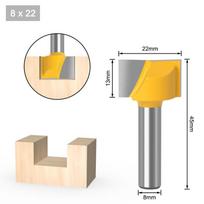 1vnt 8 mm valymo dugno graviravimo antgalis kieto karbido frezavimo antgalis medienos apdirbimo įrankiai CNC frezavimo staklės galinės medienos frezos 8*22 geltona