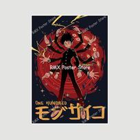 Japonijos anime Mob Psycho 100 plakatai ir spaudiniai baltai padengtas popierius Komiksas tapyba Sienų meno dekoras Namų darbo kambario apdaila 30x21cm