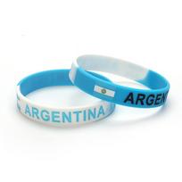 2vnt Argentinos vėliava apyrankė Šalies vėliavėlės silikoninė apyrankė vyrų moteriška elastinė guminė juosta Sportinis riešo dirželis futbolo gerbėjams madingi aksesuarai 2pcs
