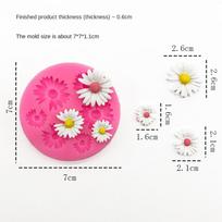 Tortų dekoravimas Gėlių silikono formelės Daisy žvakių formos Fondant amatų kepimo įrankis Namų virtuvė „Pasidaryk pats“ C