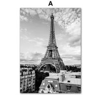 Europos gatvės fotografija peizažas Paveikslas drobė Tapyba Sienų menas Juodai baltas plakatas ir spauda namų svetainės dekoravimui 21cm×30cm NoFrame gray