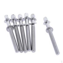 6x chromuoti 50 mm būgno įtempimo strypai, skirti Tom Bass remonto priedui gray