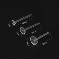 100 vnt/maišelis nematomas plastikas minkštas silikoninis guminis auskarų pagrindo smeigtukai auskarų vėrimo laikiklis, skirtas pasidaryk pats auskarų išvadoms 5x12mm black