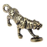 Žalvarinis Tigro statulos ornamentas Kinų Zodiako Tigro Biuro stalo dekoravimo pakabukas one size