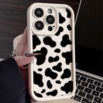 Dėklas iPhone 17 Pro Max Air 16 15 14 13, karvės rašto, smūgiams atsparus, matinis TPU minkštas dėklas iPhone 15 Plus