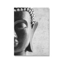 Zen Budos galvos statulos plakatas Spausdinys Motyvacinės citatos Drobės tapyba Minimalistinis Sienų menas Paveikslai Budizmas Namų kambario dekoras 21X30cm No Frame