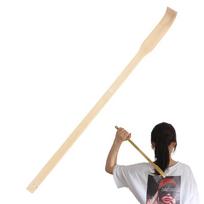 46 cm bambuko masažuoklis nugaros braukiklis Medinis braukiamasis nugaros masažuoklis 46cm žalia