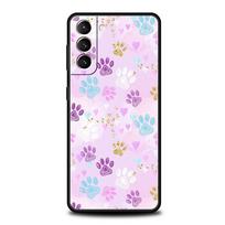 Telefono dėklas su katės atspaudu, skirtas Samsung Galaxy S24 S23 Ultra S22 S21 S20 FE 5G S10 S10E S9 Plus S8, minkštas silikoninis juodas dangtelis, buferis Samsung S21Ultra