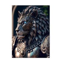 Fantazijos liūtų plakatai ir spaudiniai Modernios gyvūnų statulėlės Drobės tapyba Sienos meno paveikslai svetainei namų dekoravimui 21x30cm No Framed