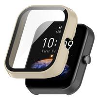 PC dėklas + stiklo plėvelė Amazfit GTS4 Mini / Amazfit Bip3 PRO / Amazfit GTS3 / Amazfit GTS 2 Mini apsauginis dangtelis Amazfit Bip3 balta