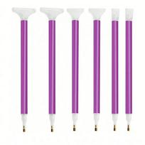 6/12pcs Purple Dot Diamond Painting Set Quick and Easy Adhesive, Drilling Tool 6pcs