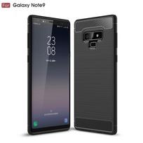Silikoninis dėklas Samsung Galaxy Note9, galinis dangtelis iš anglies pluošto Galaxy note 9, minkštas smūgiams atsparus išmaniojo telefono dėklas Samsung Note 9 juoda
