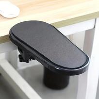Ergonomiškas stalo porankis - Plastikinis rėmas, minkštas paminkštinimas alkūnei, skirtas patogiam darbui su klaviatūra ir pele žaidžiant ir dirbant biure juoda