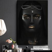 Seksualus Afrikos menas Juodas ir auksinis nuogos moters aliejinis tapinys ant drobės Cuadros Plakatai ir spaudiniai Sienų menas Paveikslas svetainei 20x30cm
