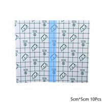 10 vnt. Lipnios juostos Skaidri juosta PU Antialerginė Vaistinė Žaizdų tvarsliava Fiksavimo juosta Pleistras Vandeniui atsparus 5cm*5cm 10Pcs
