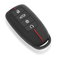 Silikoninis raktų pakabukas Automobilio raktų priedų laikiklis Raktų dangtelis dėklas, skirtas Chery Omoda 5 C5 Tigo 7 8 Pro Max Tigo 7 8 Plus Arrizo 5 Plus juoda