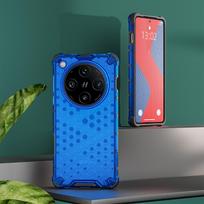 KEYSION Shockproof Armor Case for OPPO Find X8 Pro Soft Silicone+PC Transparent Honeycomb Phone Back Cover for OPPO Find X8 Pro for OPPO Find X8 mėlyna