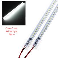 Ac220V LED juostos šviesa Didelio ryškumo 2835 LED spaustukas 30 cm 40 cm 72 LED standi juosta Whitelight Clear30cm