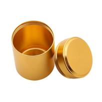 Mini arbatinė metalinė dėžutė Nerūdijančio plieno nešiojamas sandarus indelis Kelioninis drėgmei atsparus vientisos spalvos riešutų saldainių maisto laikymo indas auksas
