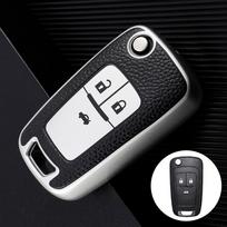 TPU Odos Automobilio Raktų Dėklas Dangtelis Korpusas Fob 3/4 Mygtukai Chevrolet Cruze Aveo Camaro Epica Lova Sail Spark Opel Astra Corsa 3 Button sidabras